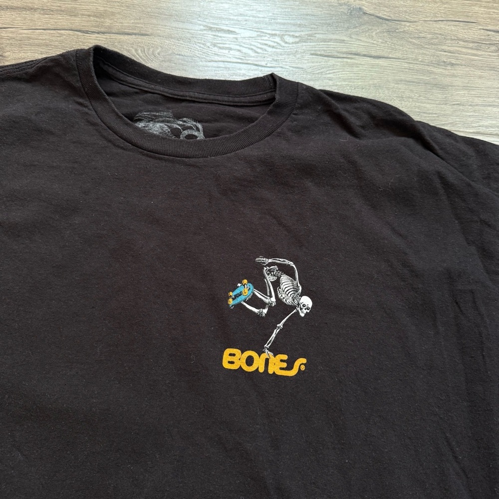 Powell Peralta Faded Black Skate BONES Skeleton T Shirt XL Men Vintage - Picture 4 of 13